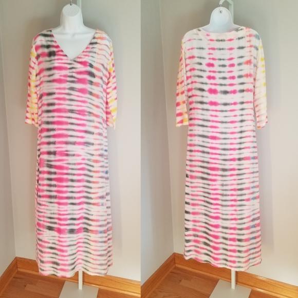 Anthropology Rdalamal V neck Long Kaftan - Picture 1 of 3